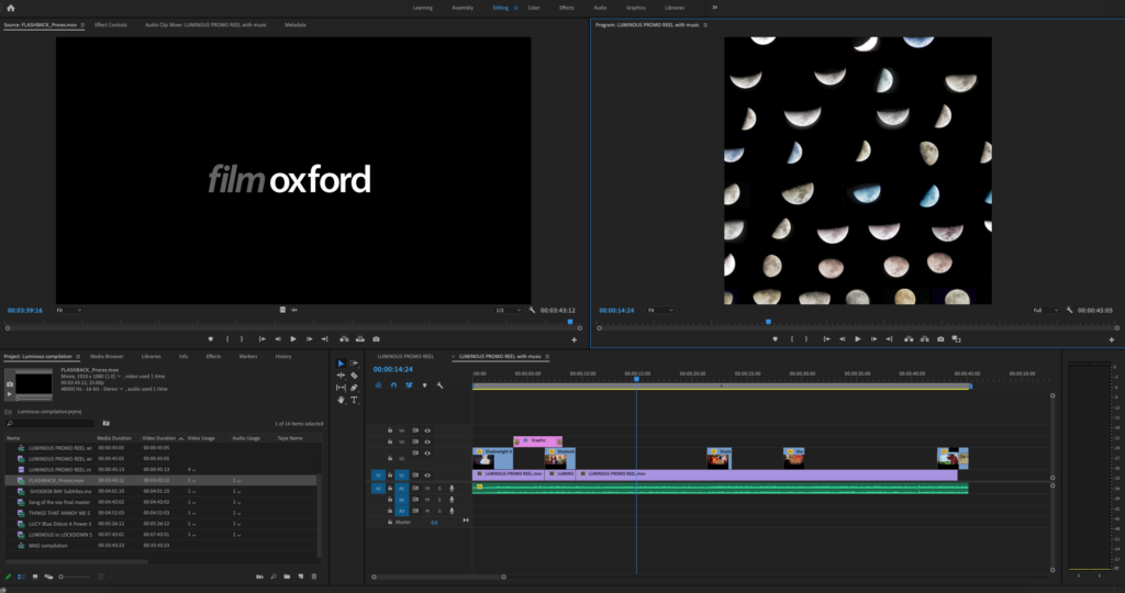 Film Oxford Adobe Premiere weekend course